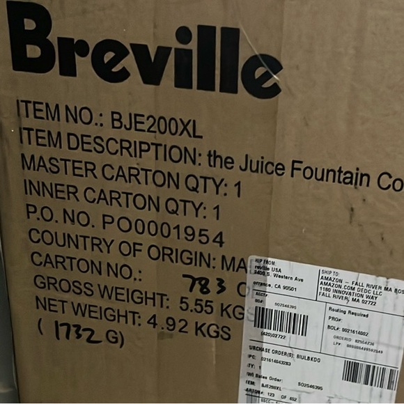Still in box! Breville Silver and White Juice Fountain - Picture 3 of 3